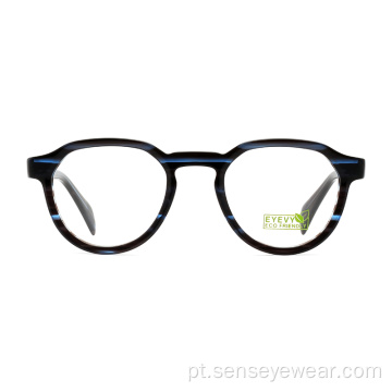 Logotipo personalizado mulheres vintage acetato óculos de quadro óptico